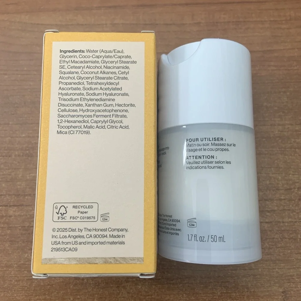 Honest Beauty Everyday Radiance Vitamin C Moisturizer Improved Skin Tone 1.7 oz